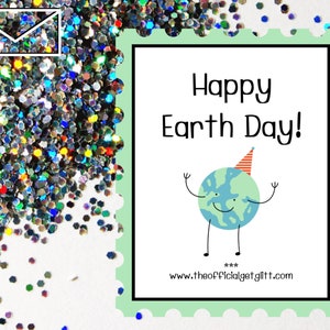 Glitter Bomb Letter Joke Mail: Happy Earth Day Glitter Bomb Anonymous Prank Message Note | Earth Day Gift