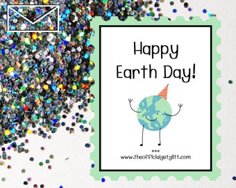 Glitter Bomb Letter Joke Mail: Happy Earth Day Glitter Bomb Anonymous Prank Message Note | Earth Day Gift