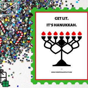 Glitter Bomb Letter Joke Mail: Get Lit. It&#39;s Hanukkah. Anonymous Prank