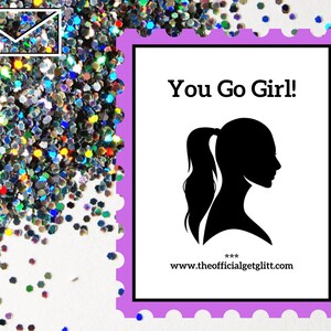 Glitter Bomb Letter Joke Mail: You Go Girl Glitter Bomb Anonymous Prank Message Note | Girl Boss | Lady Boss | Girl Power | Women&#39;s Day