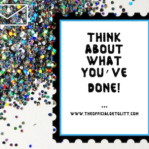 Glitter Bomb Letter Joke Mail: Pense no que você fez! pegadinha anônima