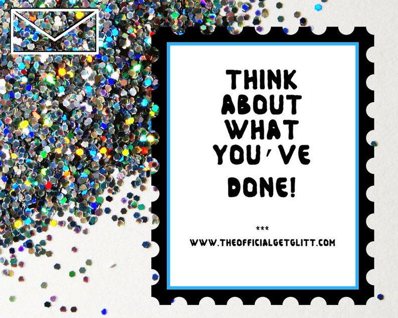 Glitter Bomb Letter Joke Mail Think About What You've Etsy Canada