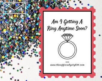 Glitter Bomb Letter Joke Mail: Am I Getting A Ring Anytime Soon Glitter Bomb Anonymous Prank Message Note | Engagement | Boyfriend | Engaged