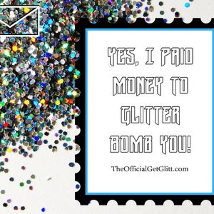 Glitter Bomb Letter Joke Mail: Sim, paguei dinheiro para Glitter Bomb você! pegadinha anônima