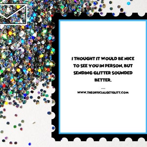 Glitter Bomb Letter Joke Mail - Quarantine Edition: Pensé que sería bueno verte en persona, pero enviar purpurina sonaba mejor.