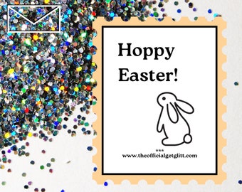 Glitter Bomb Letter Joke Mail: Hoppy Easter Glitter Bomb Anonymous Prank Message Note | Easter Gift | Glitter Letter | Happy Easter