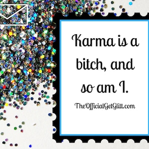 Glitter Bomb Letter Joke Mail: Karma é um B **** h, e eu também.