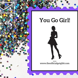 Glitter Bomb Carta Broma Correo: You Go Girl Glitter Bomb Anonymous Prank Message Note / Girl Boss / Lady Boss / Girl Power / Women's Day