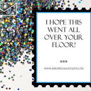 Glitter Bomb Letter Joke Mail: Espero que isso tenha se espalhado por todo o seu chão! pegadinha anônima