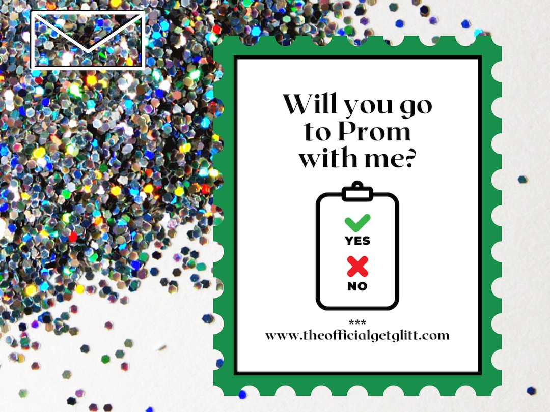 Glitter Bomb Letter Joke Mail Will You Go to Prom With Me Glitter Bomb