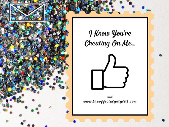 Glitter Bomb Letter Joke Mail: I Know You're Cheating on Me