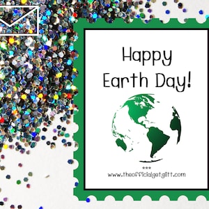 Glitter Bomb Letter Joke Mail: Happy Earth Day Glitter Bomb Anonymous Prank Message Note | Earth Day Gift