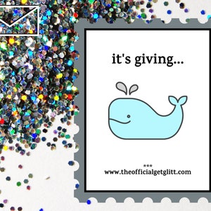 Glitter Bomb Letter Joke Mail: It&#39;s Giving Whale Glitter Bomb Anonymous Prank Message Note | Its Giving | Fat Joke | Fatty | Insult