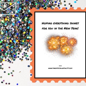 Glitter Bomb Letter Joke Mail: Esperando que tudo brilhe para você no Ano Novo - Ano Novo