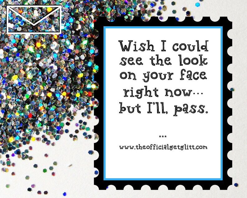 Glitter Bomb Letter Joke Mail Wish I Could See the Look on Your Face
