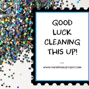 Glitter Bomb Letter Joke Mail: ¡Buena suerte limpiando esto! Broma anónima
