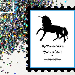 Glitter Bomb Letter Joke Mail: My Unicorn Thinks You&#39;re Sh*t Too! Anonymous Prank