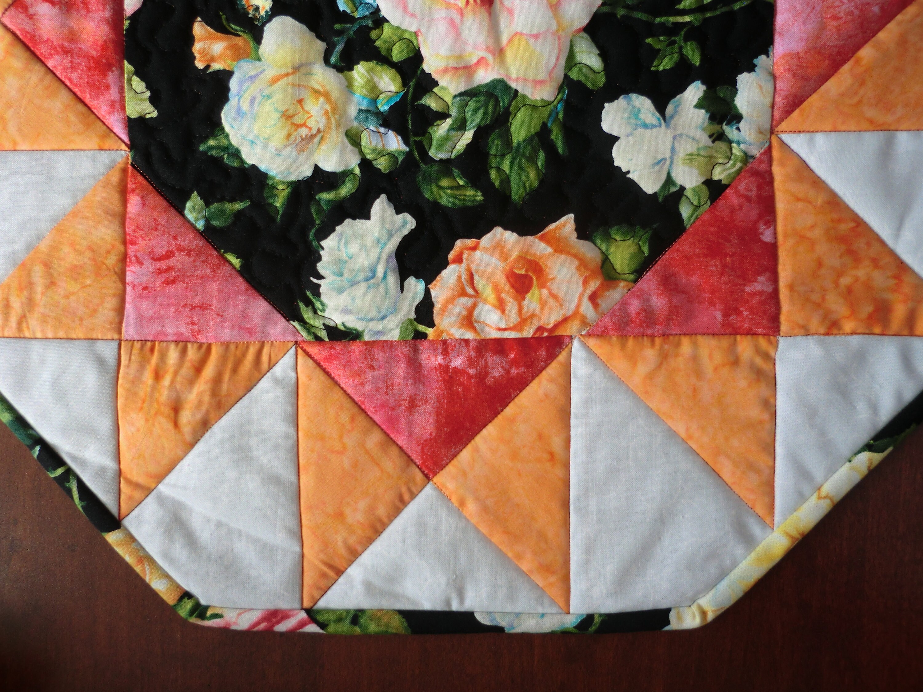 Free Shipping, Sunburst Kit, Roses, Table Topper, Fabric Addict - Etsy
