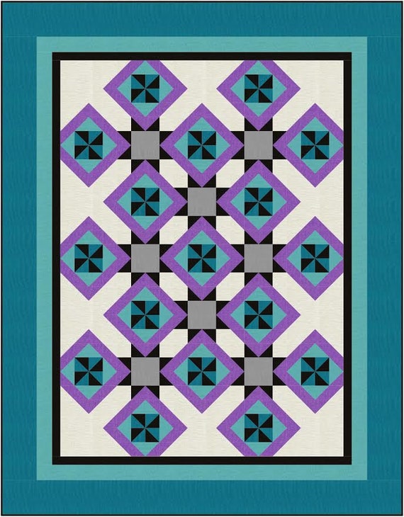 Cartwheels Quilt Pattern. Downloadable. Etsy