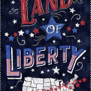Panneau de courtepointe Land of Liberty par Timeless Treasures