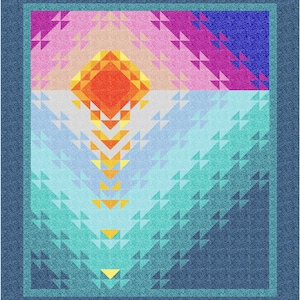 PDF Sunset at Sea quilt pattern, The Fabric Addict, Karen Bialik, Patrick Lose, Northcott
