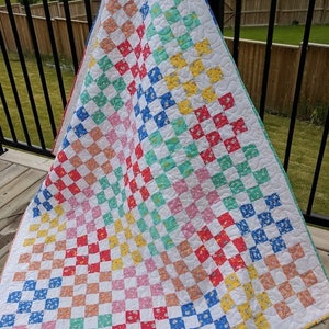 PDF Sweet Sixteen Quilt pattern, Queen, Twin, Throw, Baby, strip packs, jelly rolls, scrappy, scraps, easy