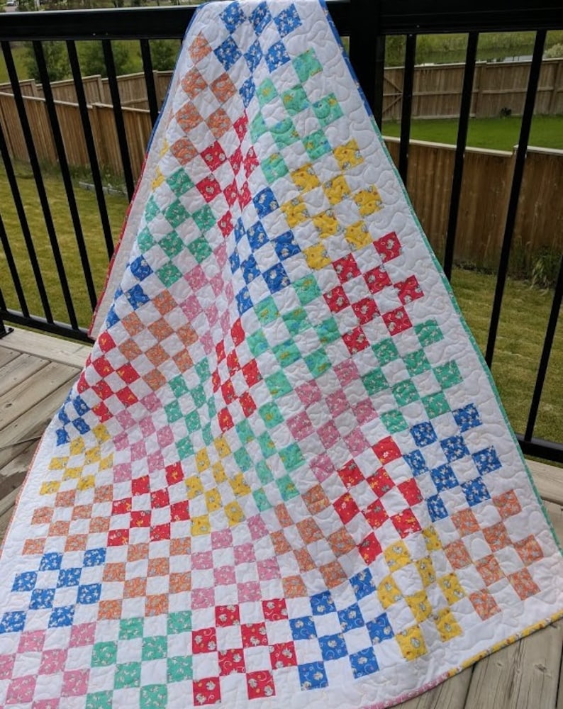 PDF Sweet Sixteen Quilt Pattern Queen Twin Throw Baby Etsy