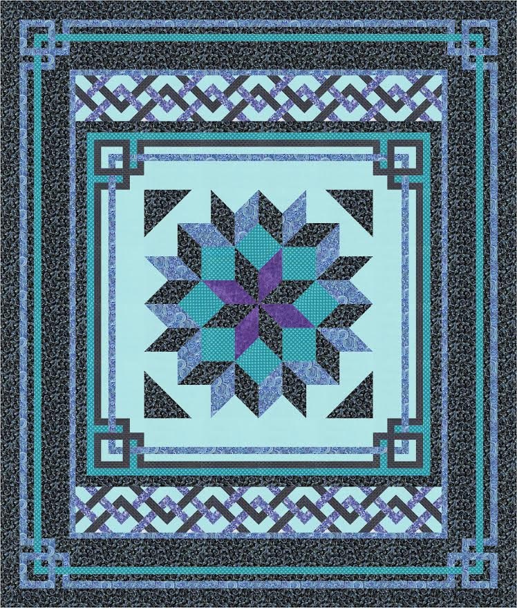 SQUARELINE☆Lami Carpenters Square Quilt Pattern, Northcott Shimmmer