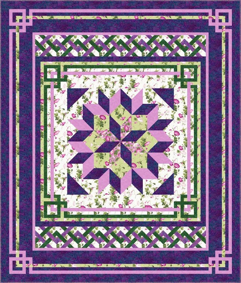 Carpenters Square quilt pattern Northcott Shimmmer Timeless | Etsy