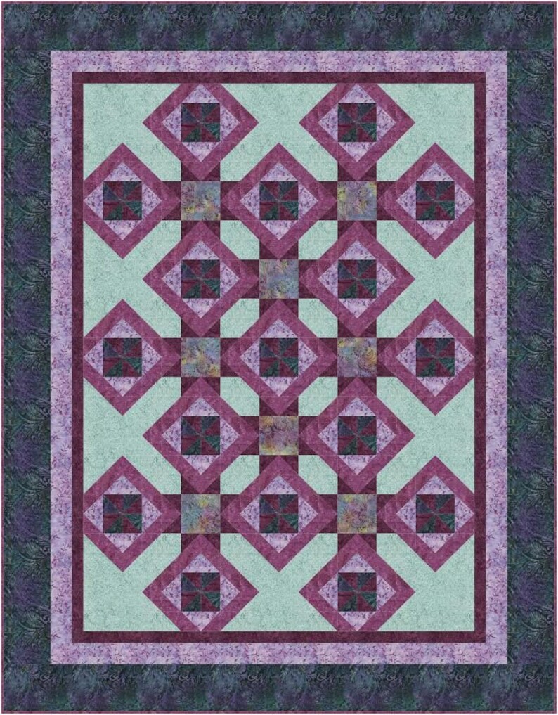 Cartwheels Quilt Pattern. Downloadable. Etsy