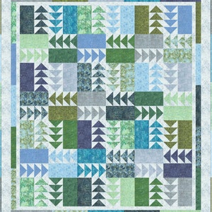 Spits, quiltpatroon, batiks, Northcott, Fabric Addict, Sea Life, banyanbatiks, eenvoudig, snel, koningin, tweeling