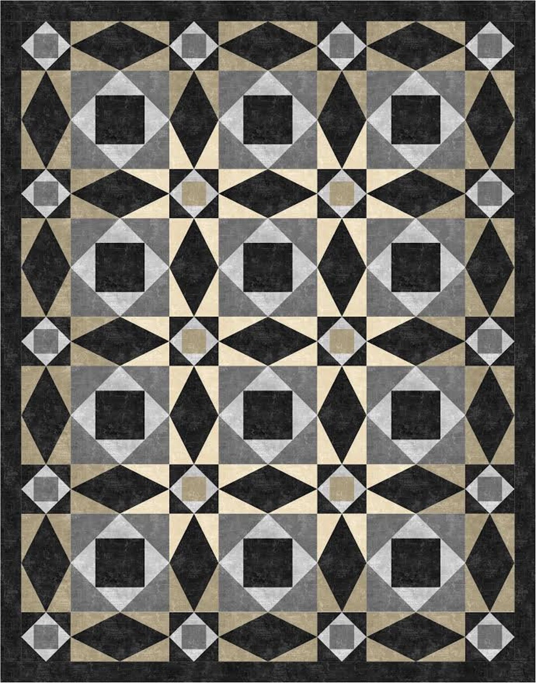 Waverly Quilt Pattern. Storm at Sea Variation. PDF, Northcott, Batiks