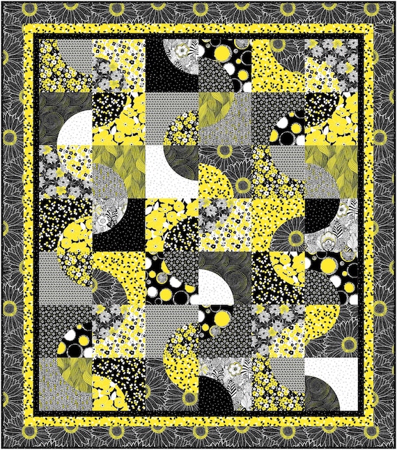 Half Moon Rising Quilt Pattern by the Fabric Addict 2 Sizes | Etsy