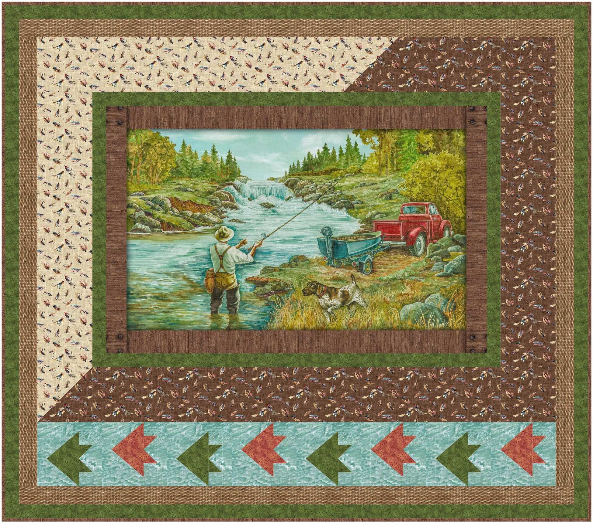 Go Fish Quilt Pattern by the Fabric Addict Northcott Rod and Etsy