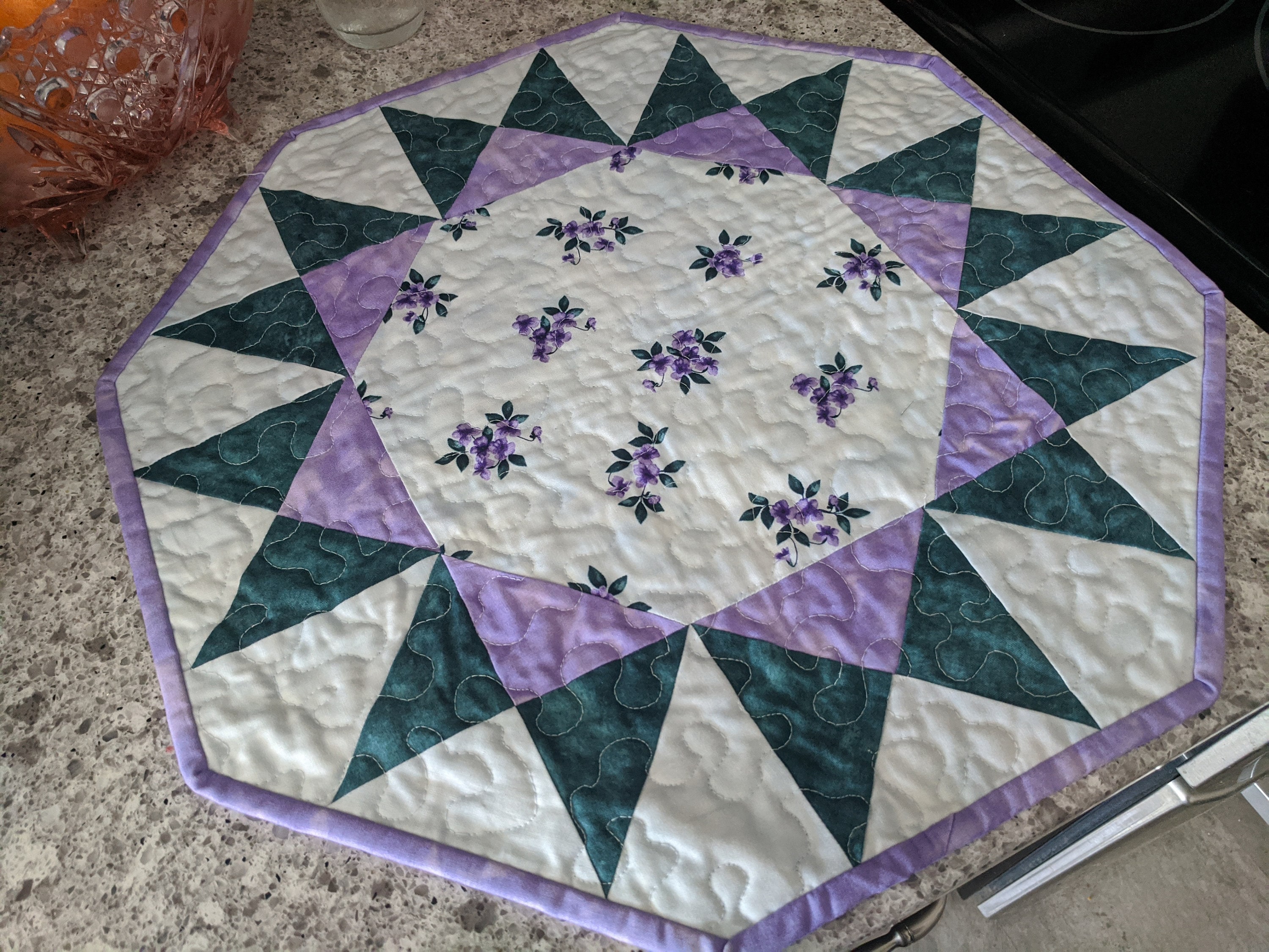 Free Shipping Sunburst Table Topper Quilt Kit Violets - Etsy Canada