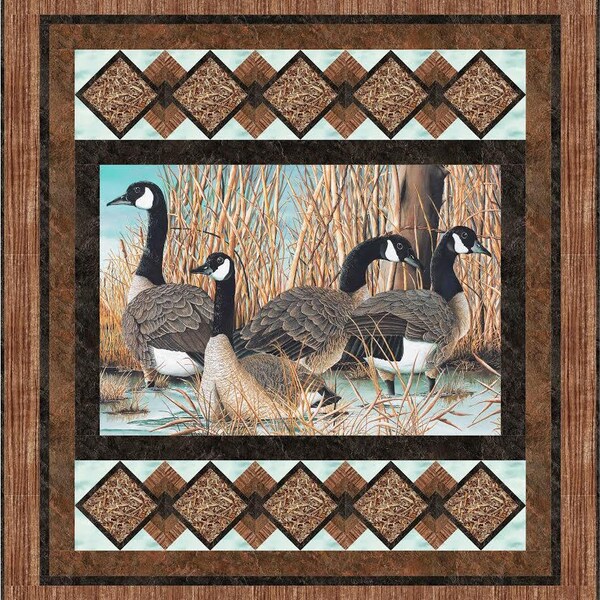 Picture This Quilt pattern, The Fabric Addict, Northcott, Naturescape, Canada Goose