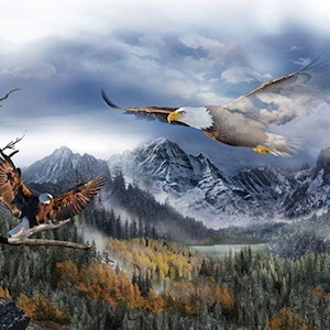 Hoffman digital panel eagles, Call of the Wild, mountains