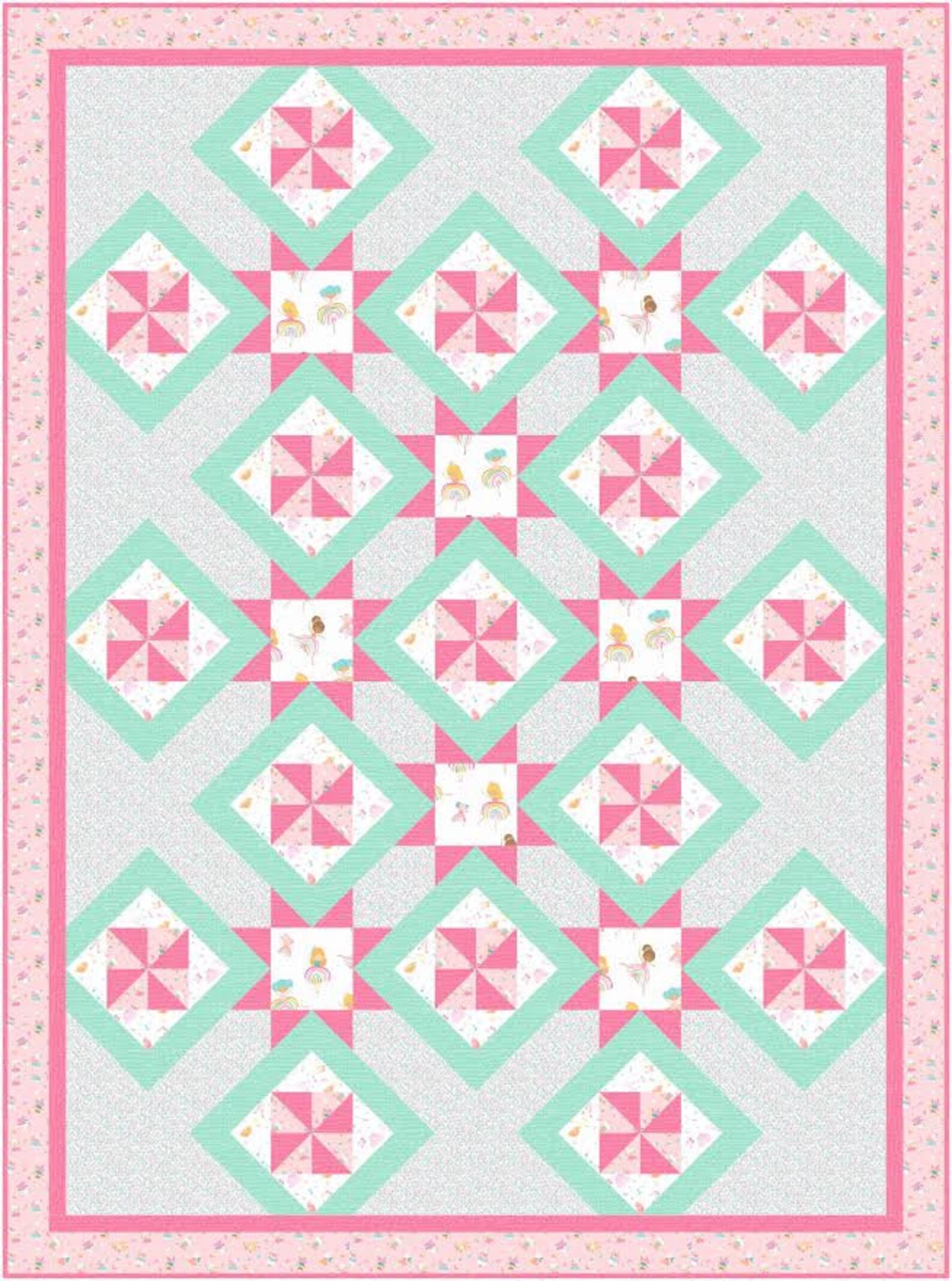 Cartwheels Quilt Pattern. Downloadable. Etsy