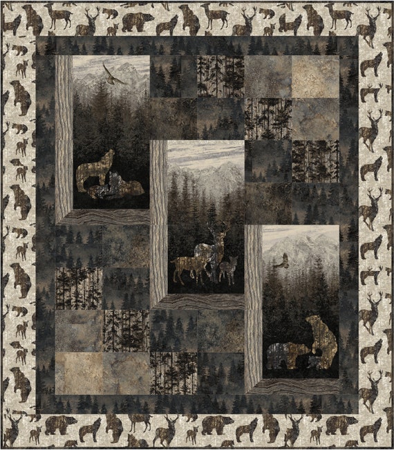 Serene Scenes Quilt Pattern, Wildlife, Outdoors, Panels 