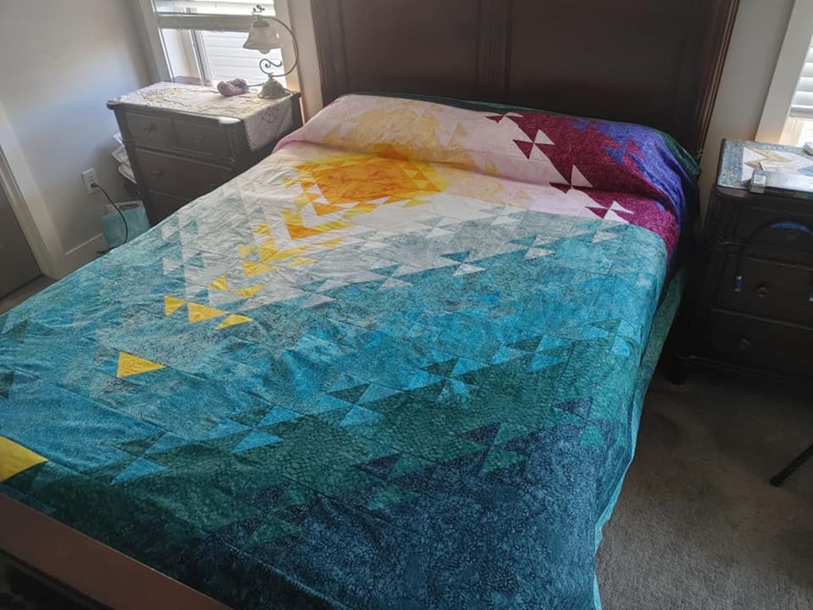 PDF Sunset at Sea Quilt Pattern the Fabric Addict Karen Etsy