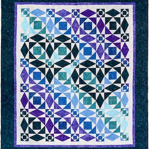 Our Hearts Will Go On, Queen quilt kit, Northcott, Banyan, Ketan batiks