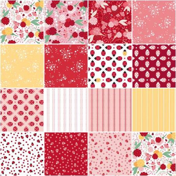 Ladybug Mania Fat quarter bundle par meags and me pour Clothworks