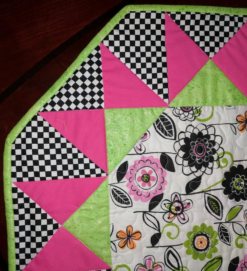FREE SHIPPING Quilted Table Topper Kit Sunburst Bright Etsy