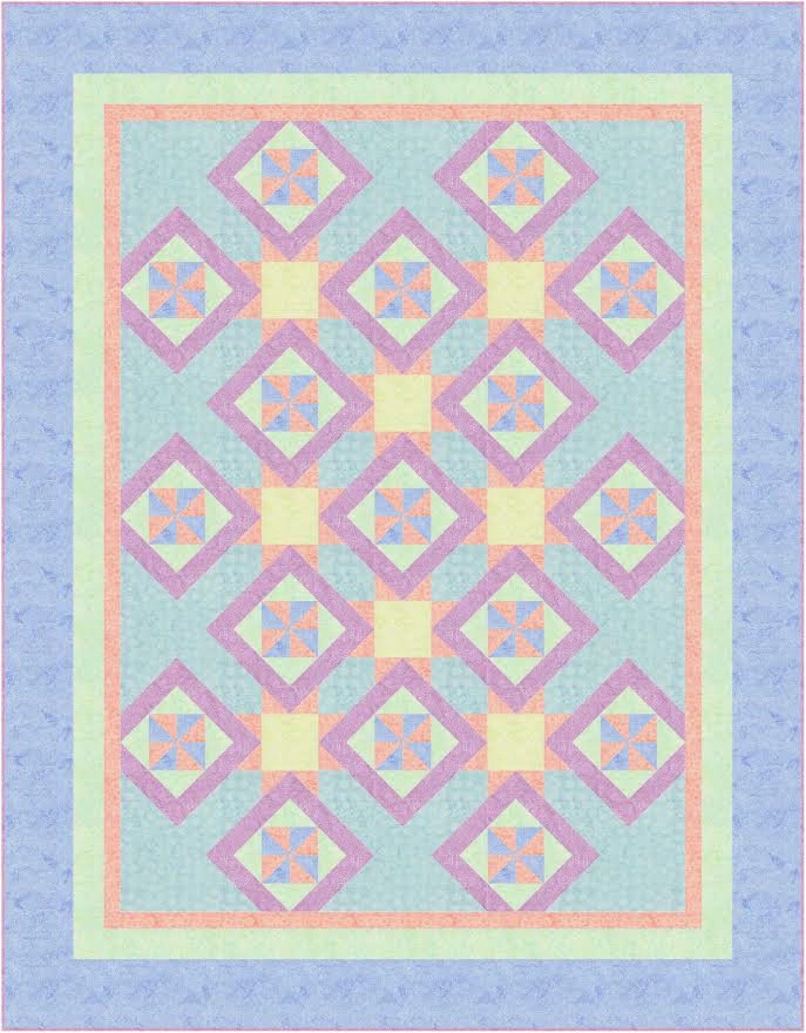 Cartwheels Quilt Pattern Easy Dear Stella Peppered Cotton Etsy