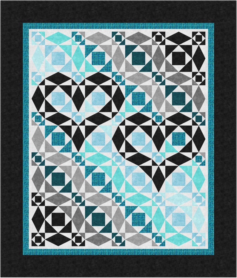 Our Hearts Will Go On quilt kit Storm at Sea variation | Etsy