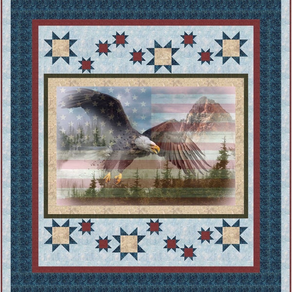 Promise of Freedom, PDF quilt pattern, Quilt of Valor, Hoffman, The Fabric Addict