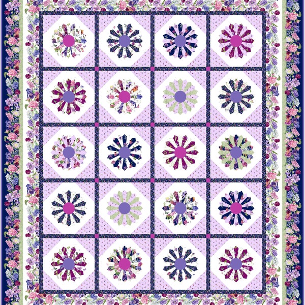 My Dresden Garden quilt pattern. Digital copy.