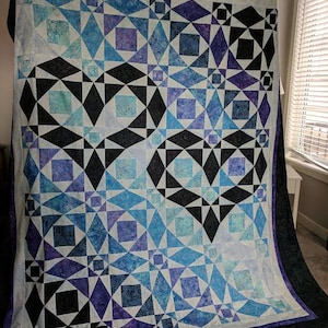 Our Hearts Will Go On, Storm at Sea variation, download quilt pattern, Northcott, Timeless Treasures, The Fabric Addict