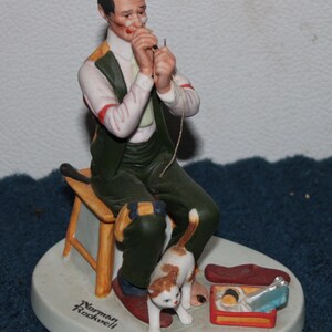 Danbury Mint Norman Rockwell figurine Threading The Needle