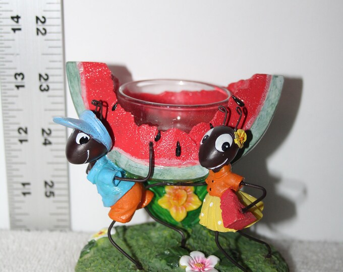 Yankee Candle Ants With Watermelon Picnic Votive Holder Scarce Retired